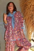 Annie 1972 Point Collar Smock Blouse Indian Pink Haze